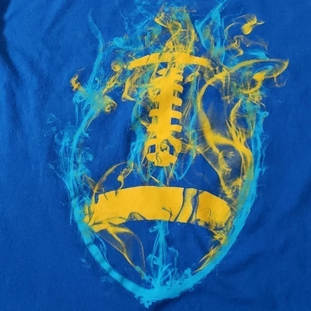 *PRICE DROP-FINAL PRICE* Adidas royal blue tee with football graphics
